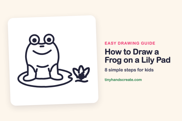 How to Draw a Frog on a Lily Pad step by step