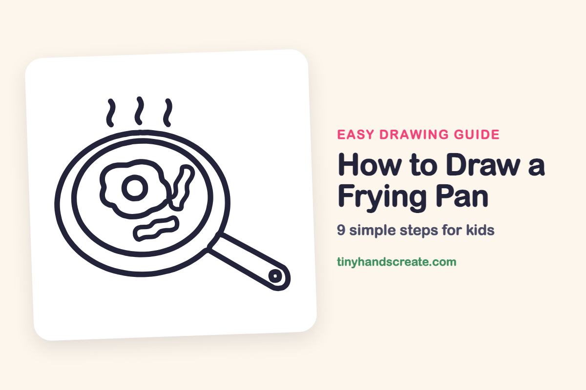 How to Draw a Frying Pan: easy drawing guide for kids