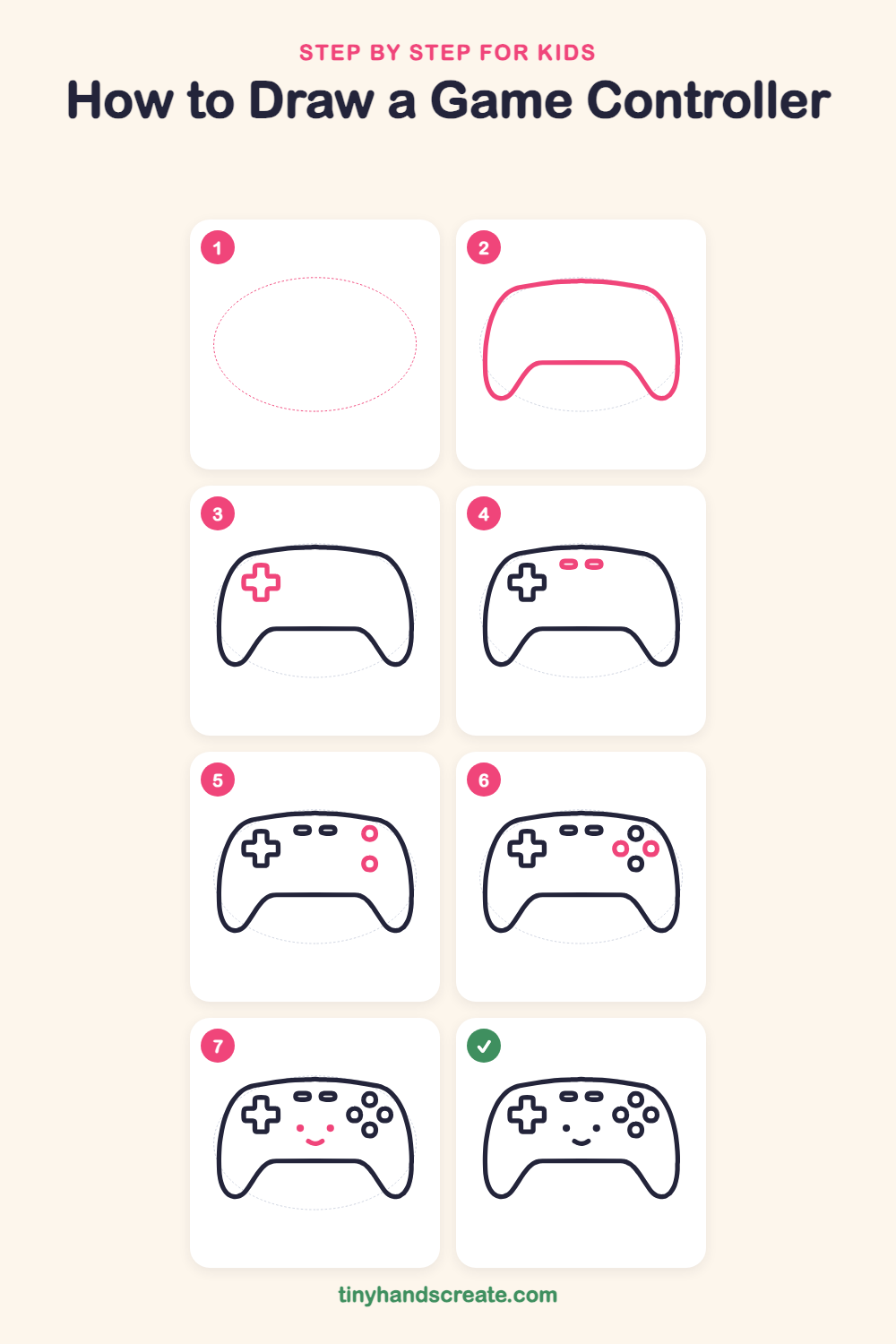 How to draw a game controller step by step for kids