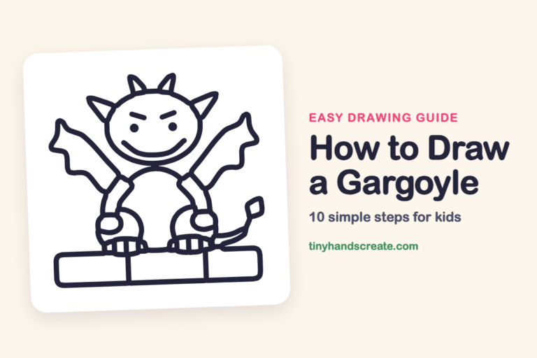 How to Draw a Gargoyle: easy drawing guide for kids