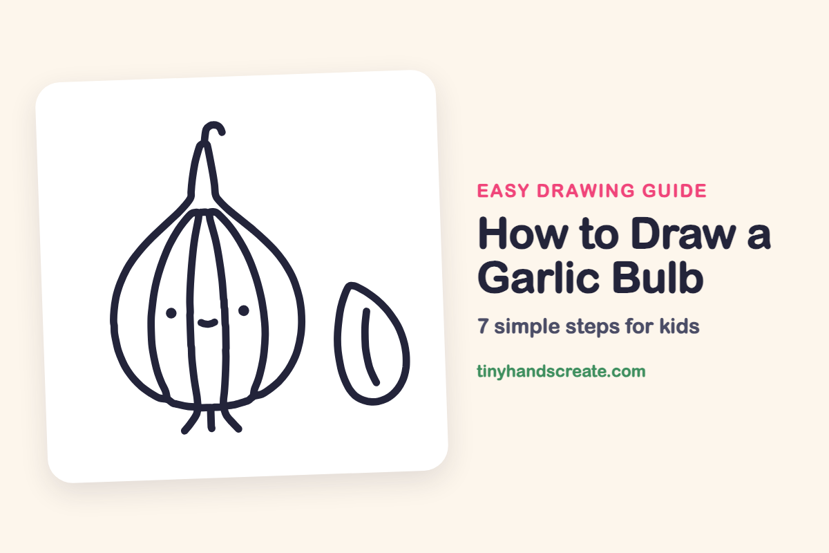 How to Draw a Garlic Bulb: easy drawing guide for kids
