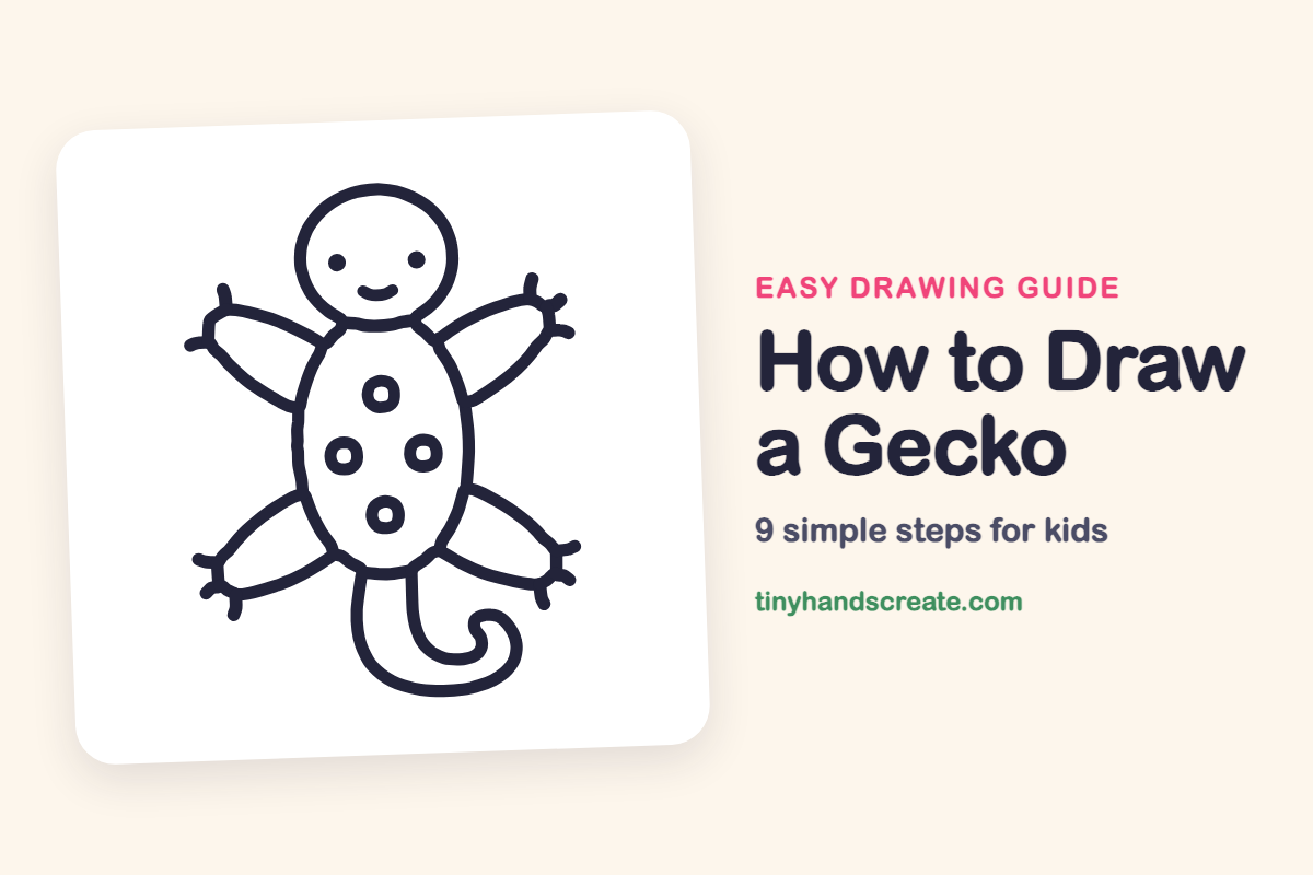 How to Draw a Gecko: easy drawing guide for kids