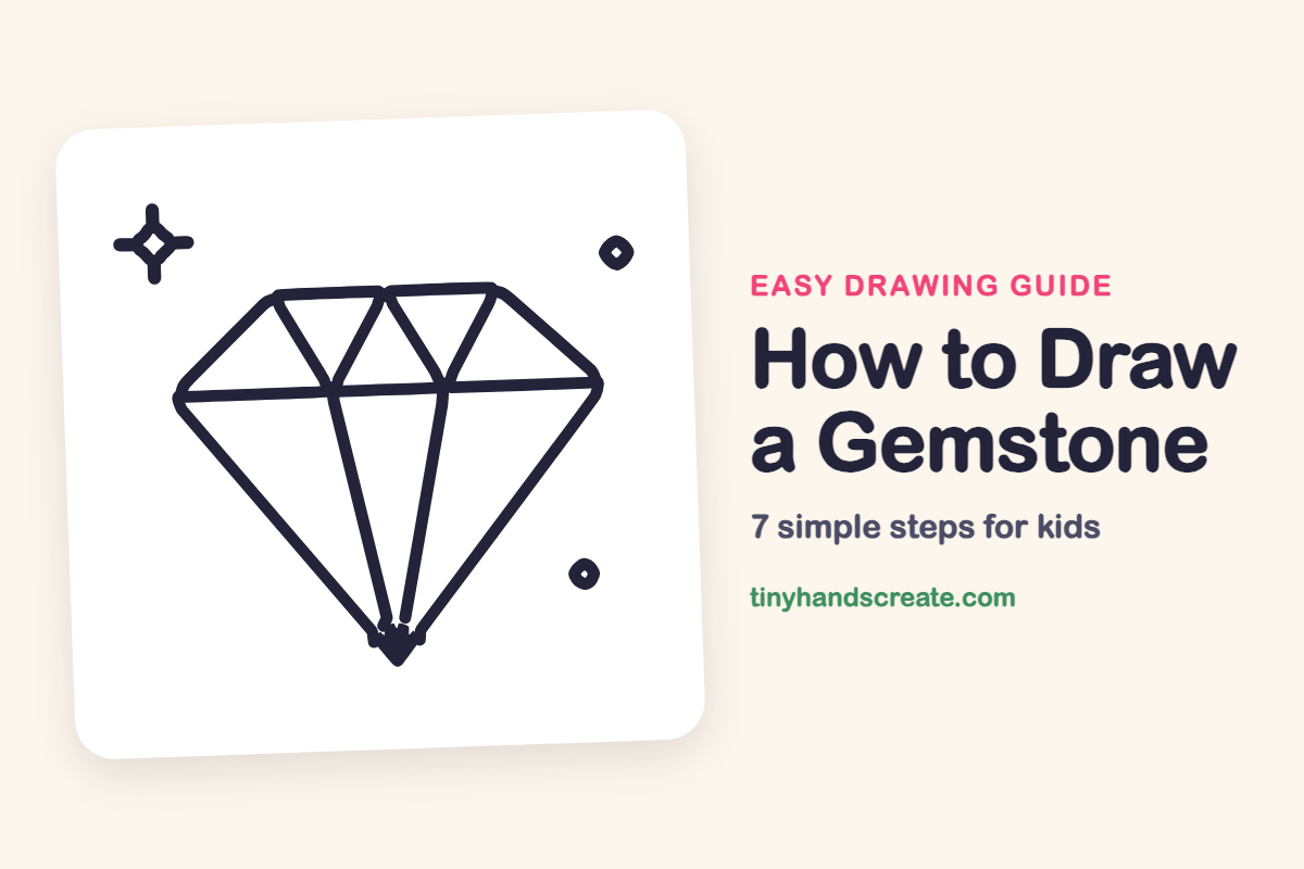 How to Draw a Gemstone: easy drawing guide for kids