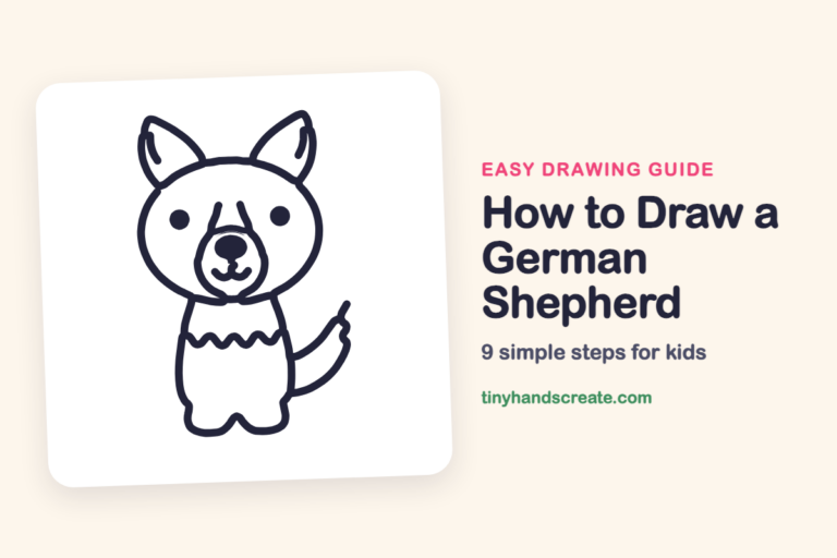 How to Draw a German Shepherd: easy drawing guide for kids