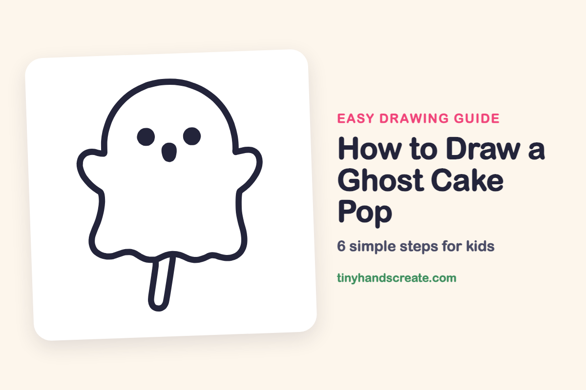 How to Draw a Ghost Cake Pop: easy drawing guide for kids