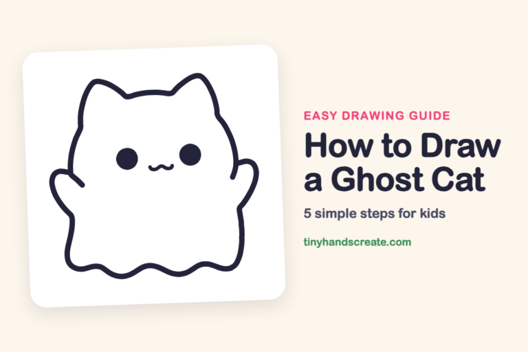 How to Draw a Ghost Cat: easy drawing guide for kids