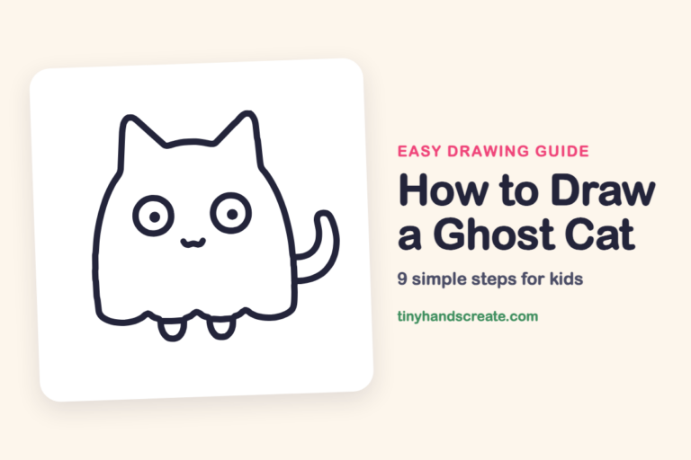 How to Draw a Ghost Cat step by step