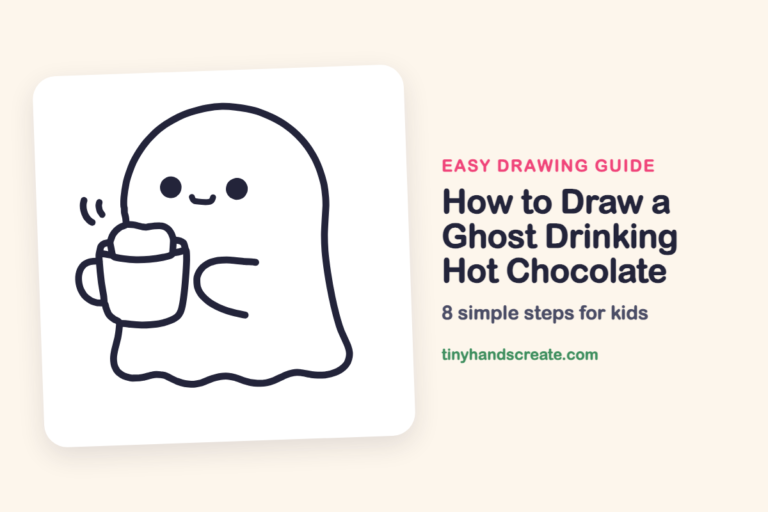 How to Draw a Ghost Drinking Hot Chocolate: easy drawing guide for kids