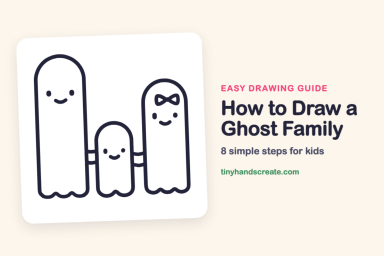 How to Draw a Ghost Family: easy drawing guide for kids