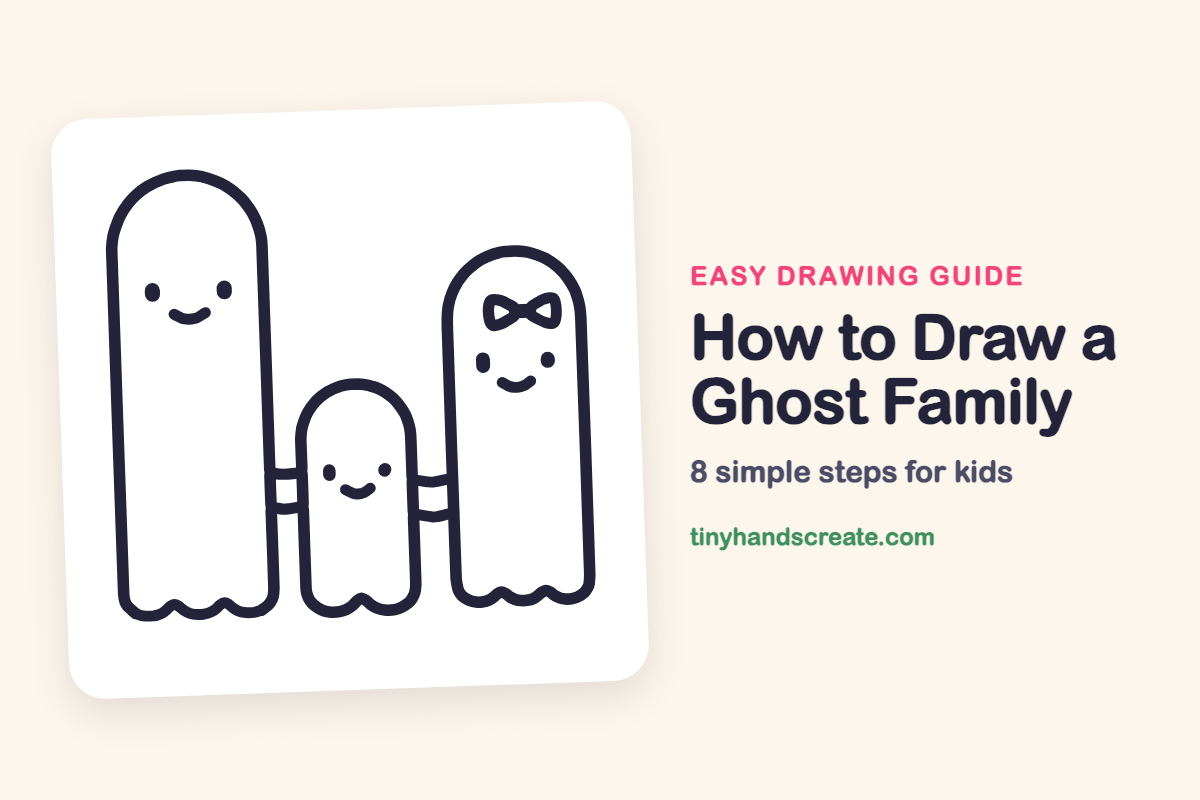 How to Draw a Ghost Family: easy drawing guide for kids