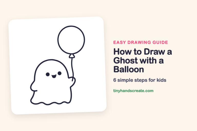 How to Draw a Ghost with a Balloon: easy drawing guide for kids