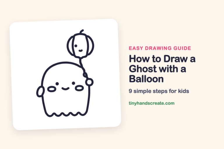 How to Draw a Ghost with a Balloon: easy drawing guide for kids