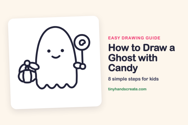 How to Draw a Ghost with Candy: easy drawing guide for kids