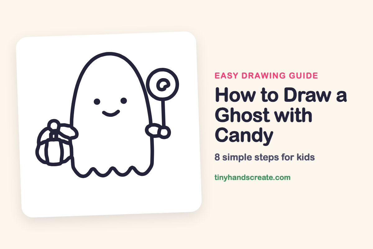 How to Draw a Ghost with Candy: easy drawing guide for kids