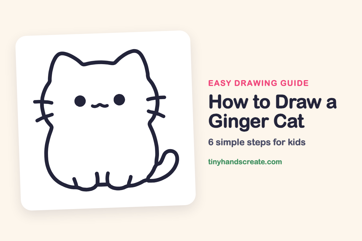 How to Draw a Ginger Cat: easy drawing guide for kids