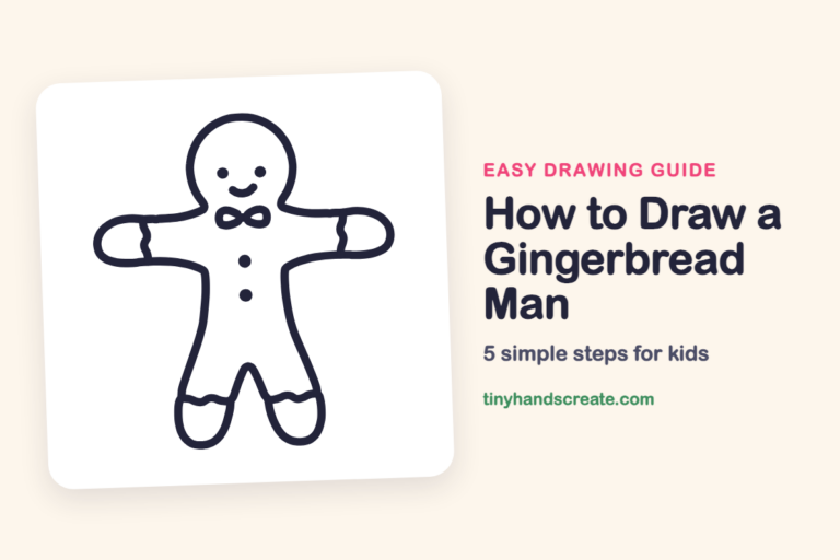 How to Draw a Gingerbread Man: easy drawing guide for kids