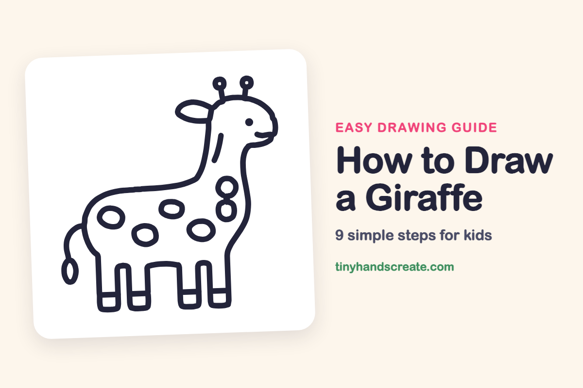How to Draw a Giraffe: easy drawing guide for kids