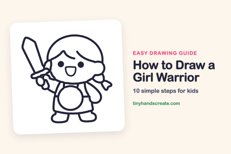 How to Draw a Girl Warrior: easy drawing guide for kids