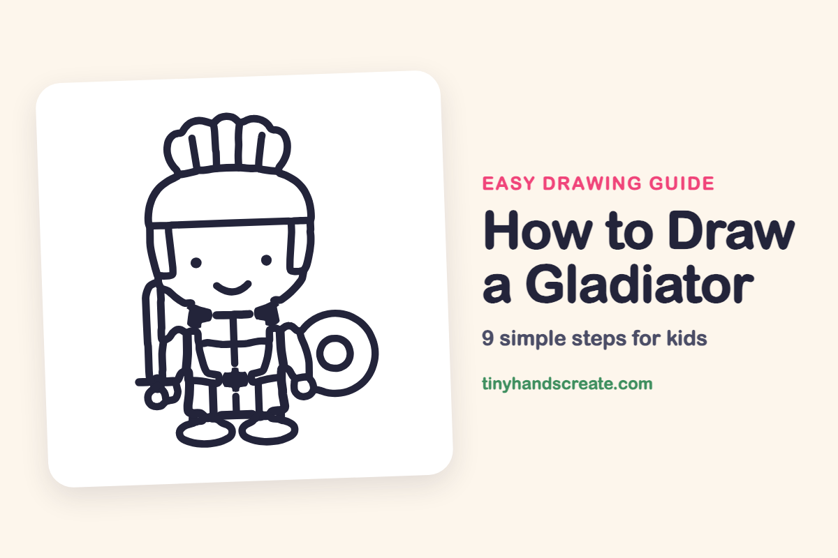 How to Draw a Gladiator: easy drawing guide for kids