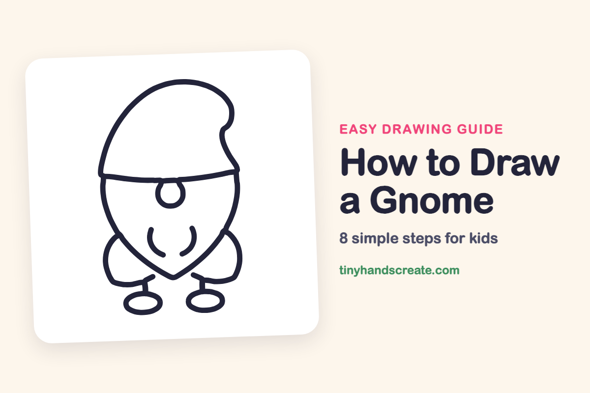 How to Draw a Gnome: easy drawing guide for kids