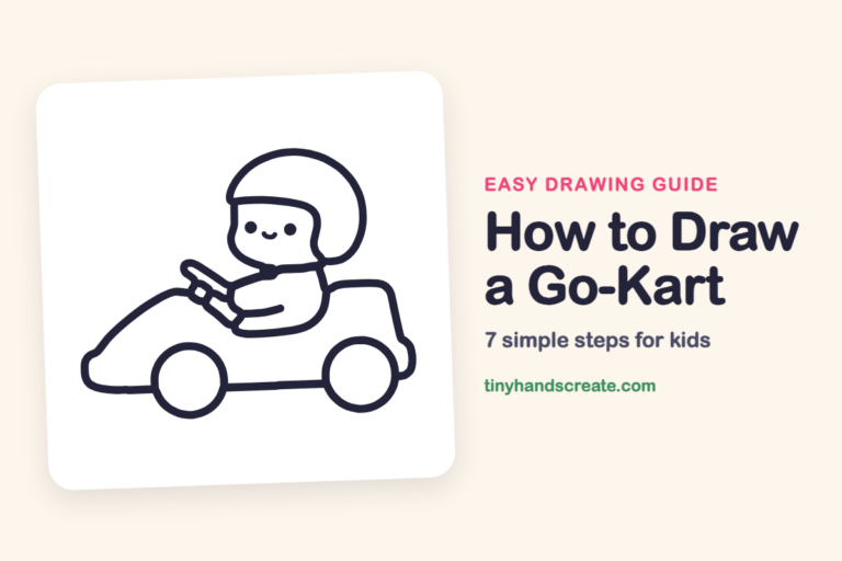 How to Draw a Go-Kart: easy drawing guide for kids