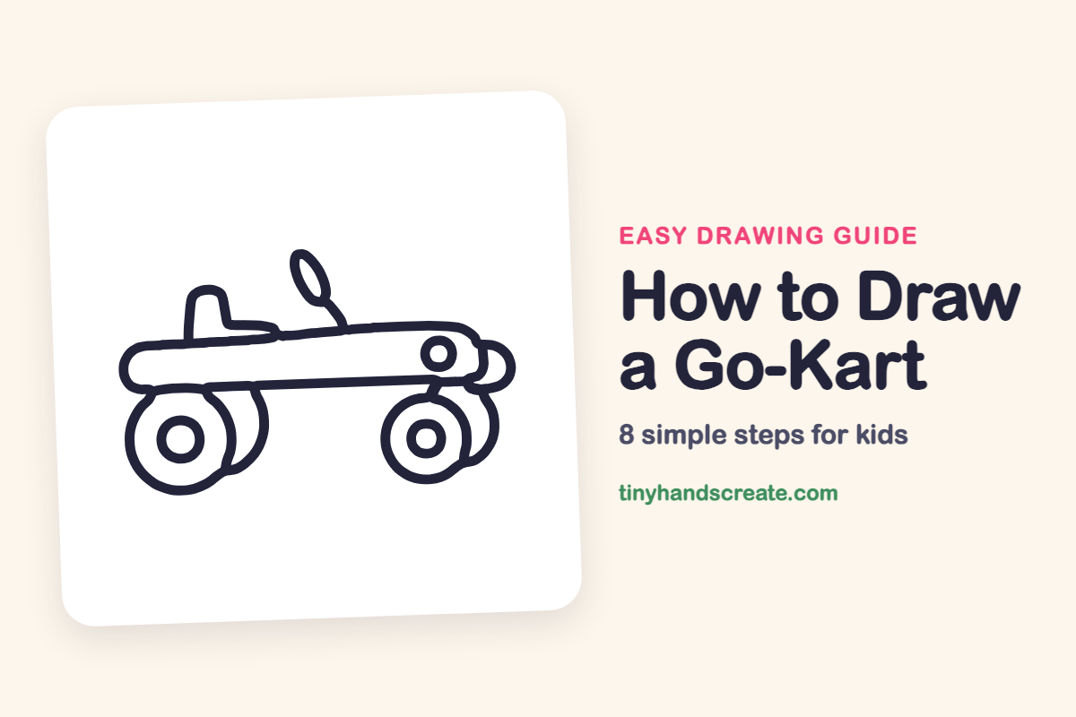 How to Draw a Go-Kart: easy drawing guide for kids