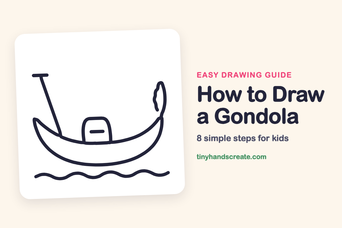 How to Draw a Gondola: easy drawing guide for kids