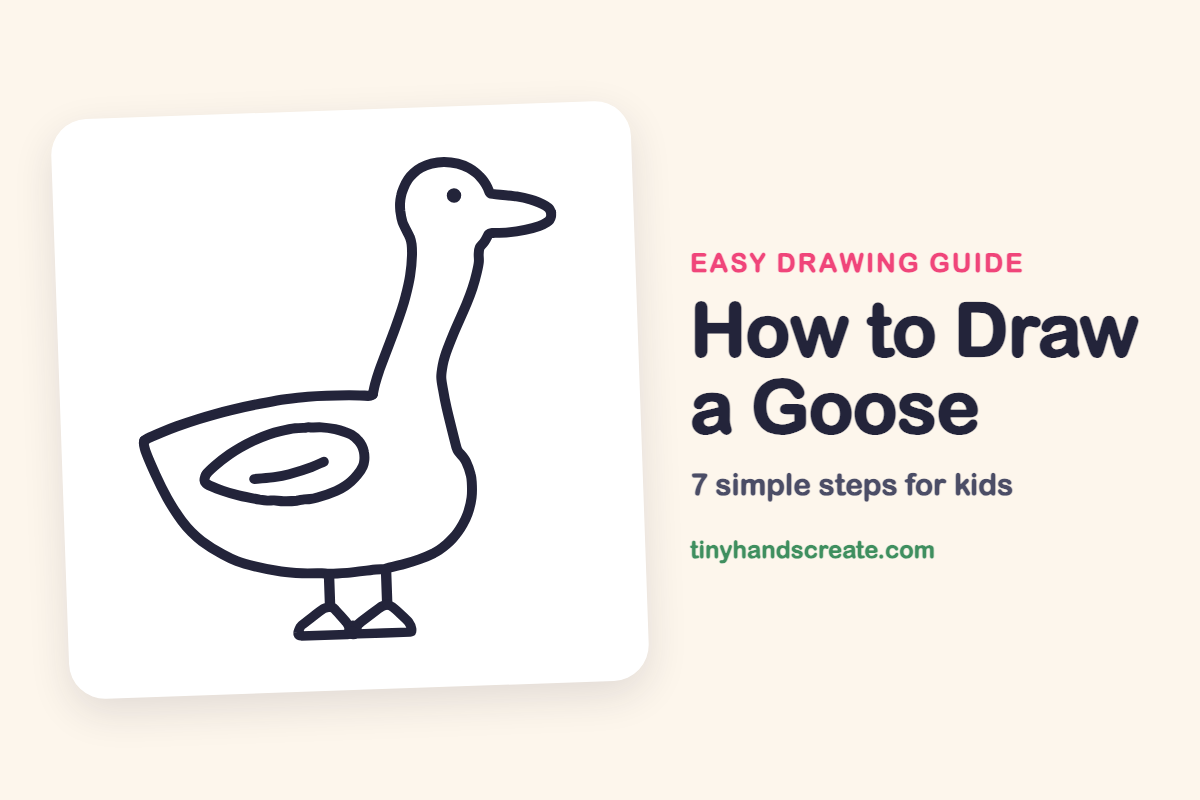 How to Draw a Goose: easy drawing guide for kids