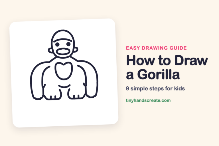 How to Draw a Gorilla: easy drawing guide for kids