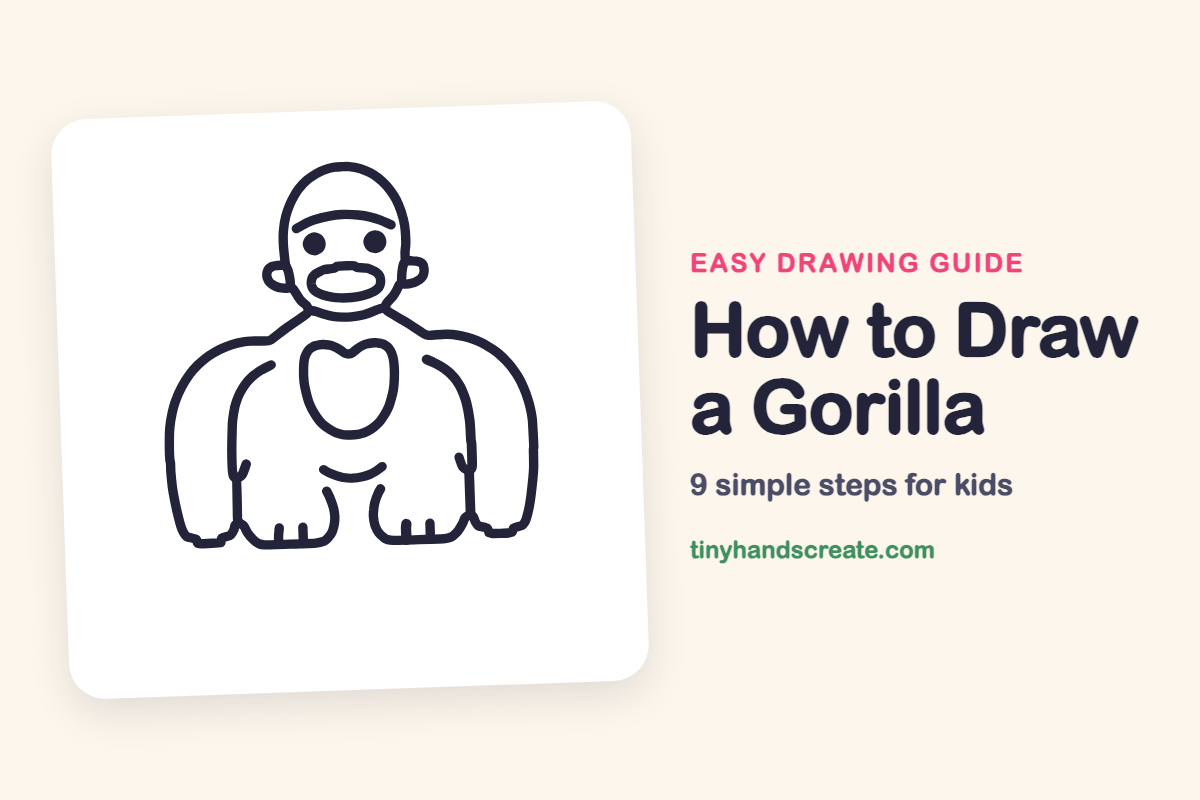 How to Draw a Gorilla: easy drawing guide for kids