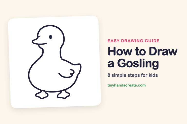 How to Draw a Gosling: easy drawing guide for kids