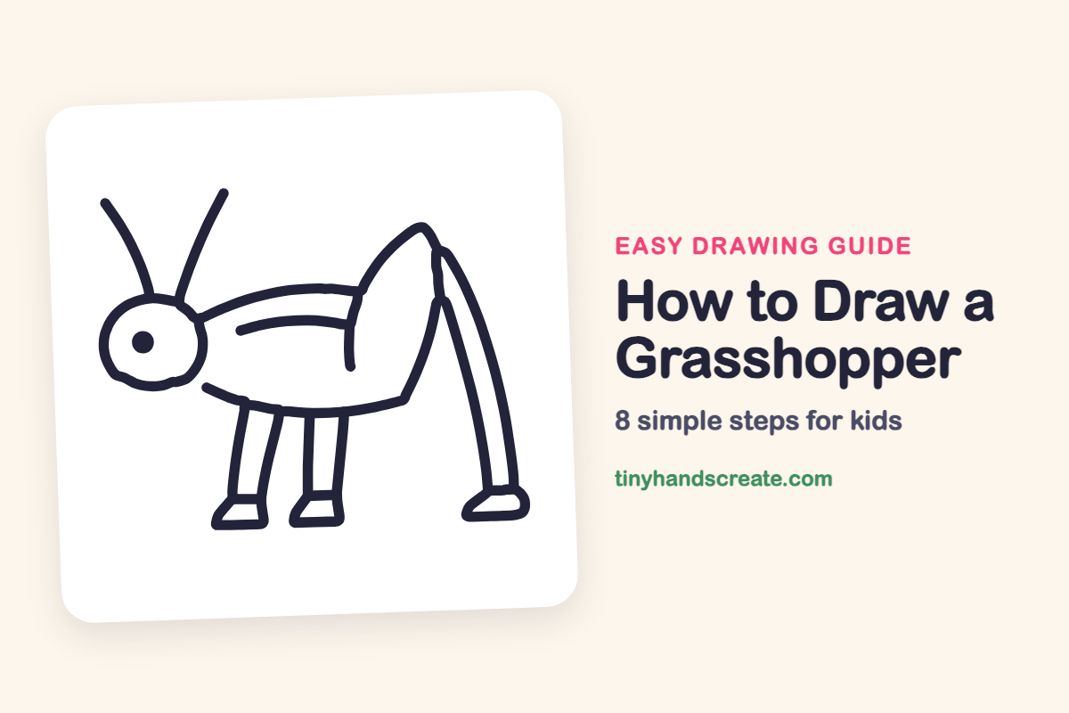 How to Draw a Grasshopper: easy drawing guide for kids