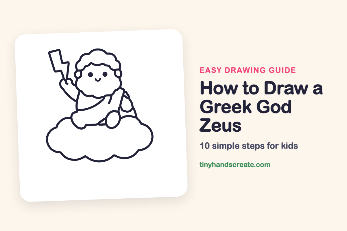 How to Draw a Greek God Zeus: easy drawing guide for kids