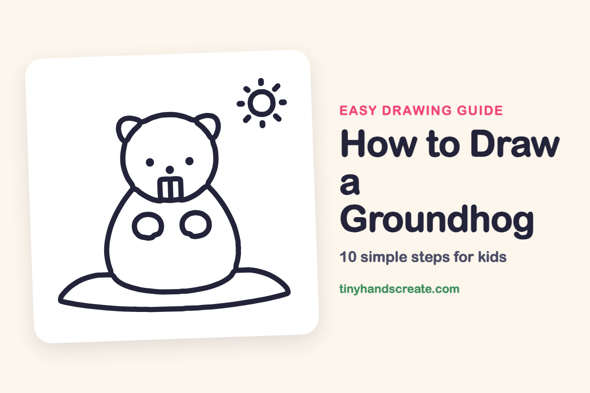 How to Draw a Groundhog: easy drawing guide for kids