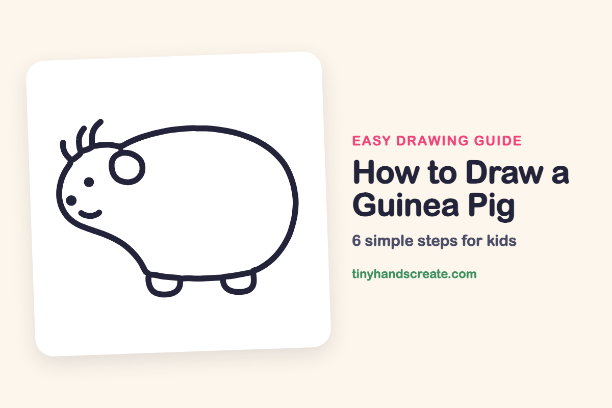 How to Draw a Guinea Pig: easy drawing guide for kids