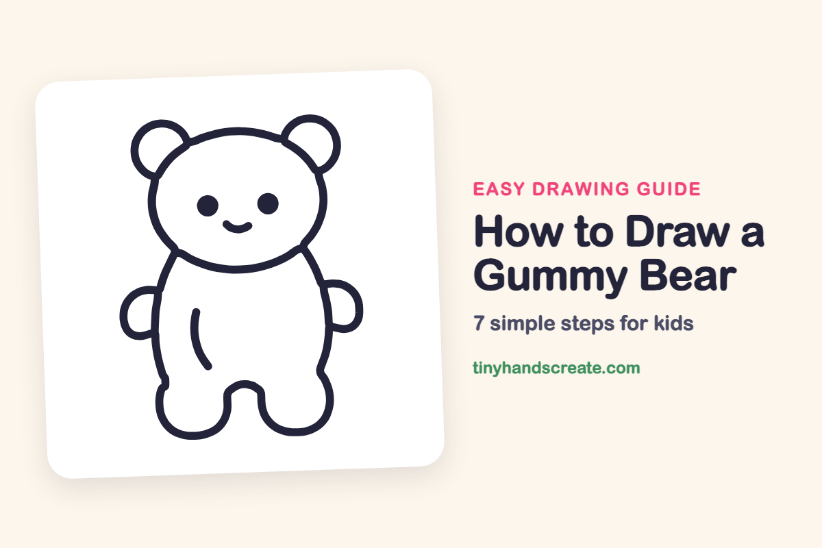 How to Draw a Gummy Bear: easy drawing guide for kids