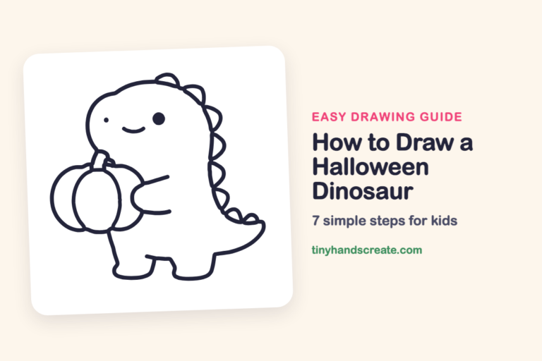 How to Draw a Halloween Dinosaur: easy drawing guide for kids
