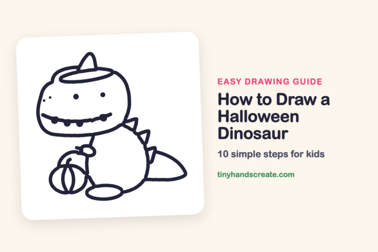 How to Draw a Halloween Dinosaur: easy drawing guide for kids