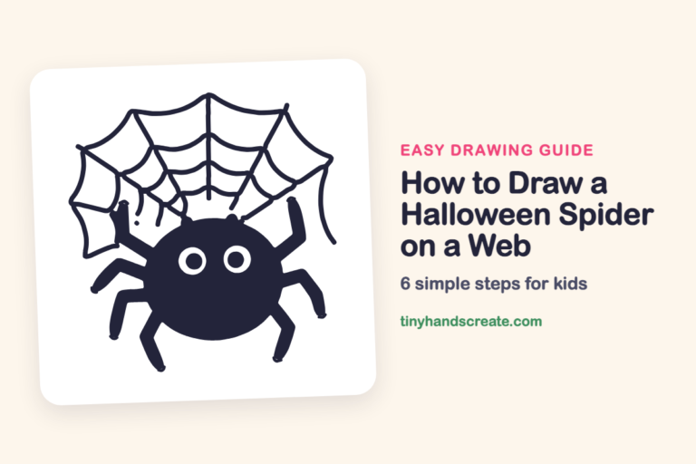 How to Draw a Halloween Spider on a Web: easy drawing guide for kids