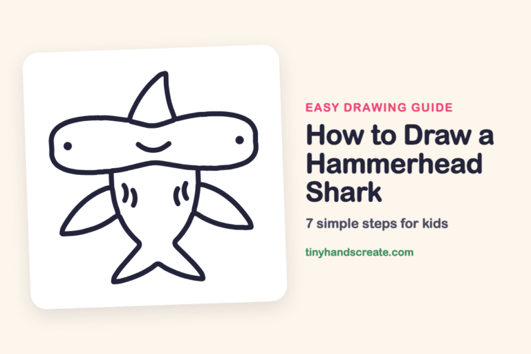 How to Draw a Hammerhead Shark: easy drawing guide for kids