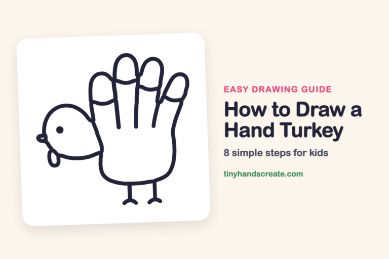 How to Draw a Hand Turkey: easy drawing guide for kids