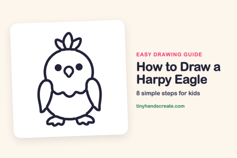 How to Draw a Harpy Eagle: easy drawing guide for kids