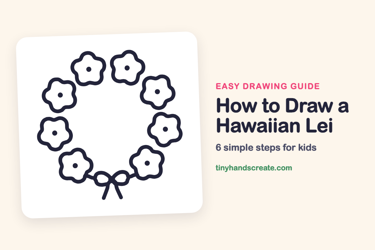 How to Draw a Hawaiian Lei: easy drawing guide for kids