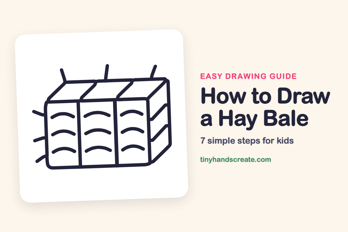 How to Draw a Hay Bale: easy drawing guide for kids