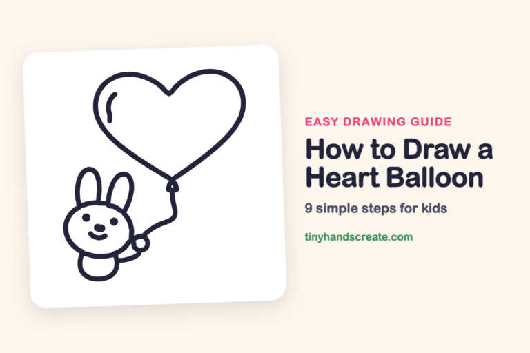How to Draw a Heart Balloon: easy drawing guide for kids