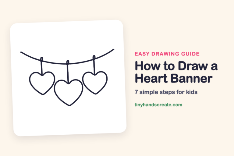 How to Draw a Heart Banner: easy drawing guide for kids