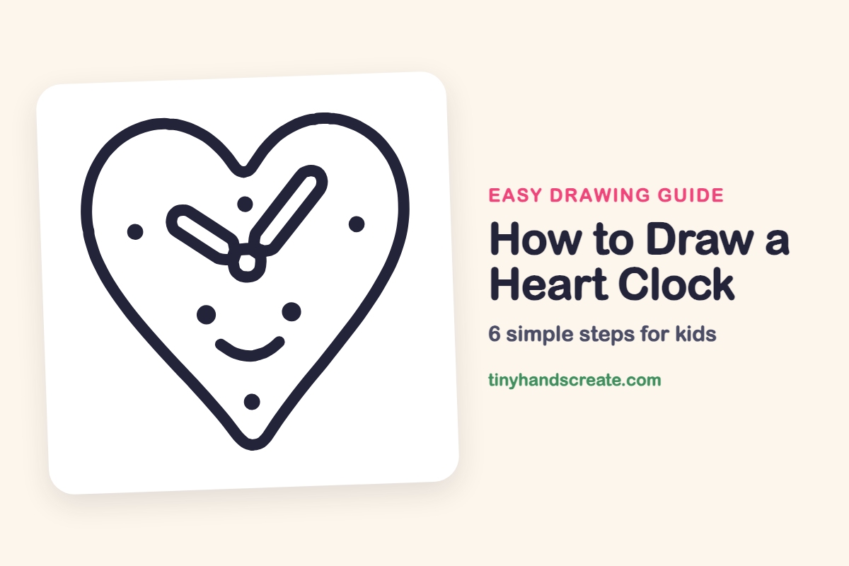 How to Draw a Heart Clock: easy drawing guide for kids