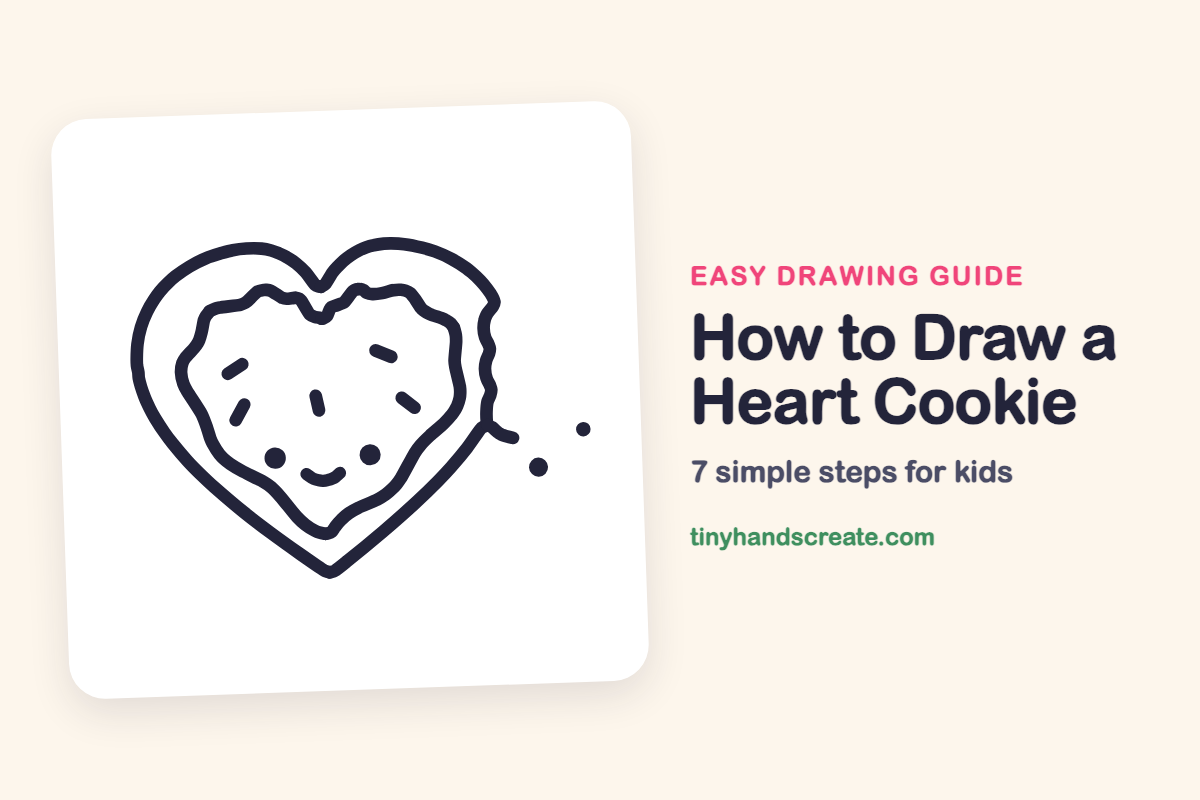 How to Draw a Heart Cookie: easy drawing guide for kids