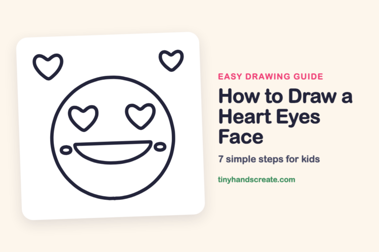 How to Draw a Heart Eyes Face: easy drawing guide for kids