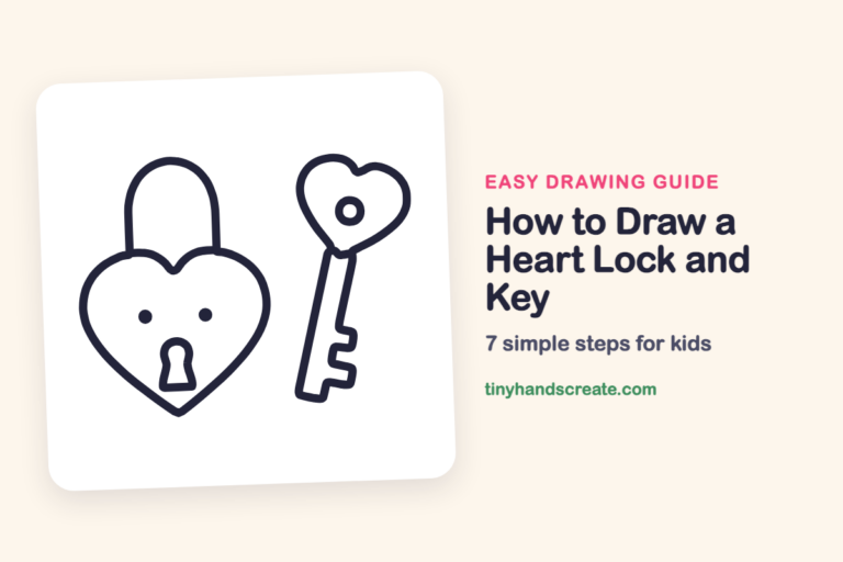 How to Draw a Heart Lock and Key: easy drawing guide for kids